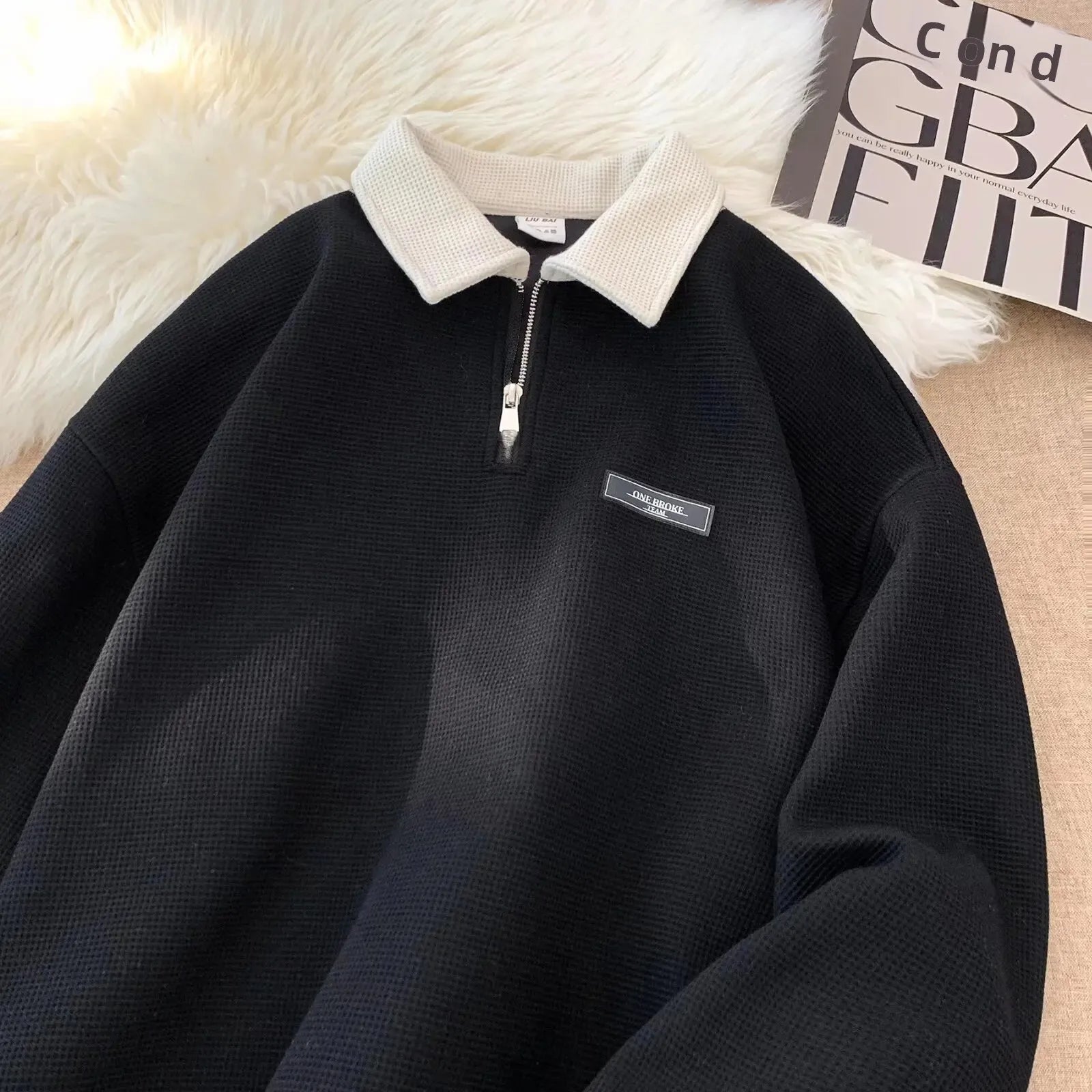 New 2025 Long Sleeve Polo Shirt Men's Spring Autumn Leading Edge Base Layer Top Trendy Chinese Brand Loose Fit Spring Wear