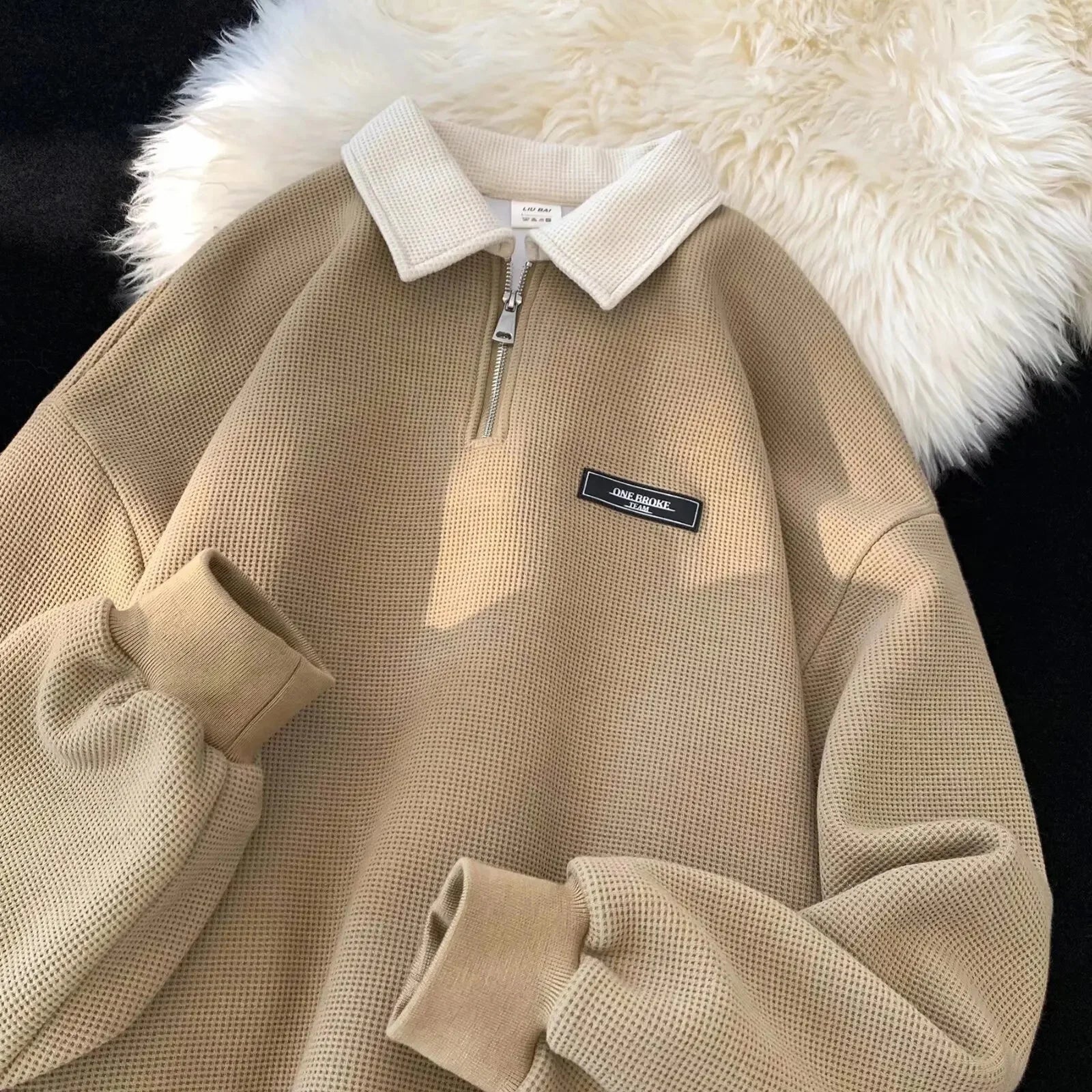 New 2025 Long Sleeve Polo Shirt Men's Spring Autumn Leading Edge Base Layer Top Trendy Chinese Brand Loose Fit Spring Wear