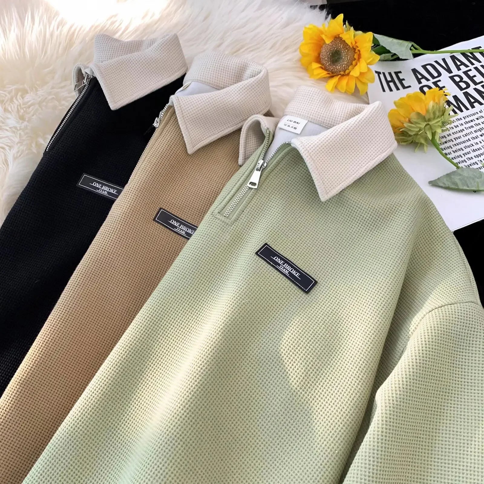 New 2025 Long Sleeve Polo Shirt Men's Spring Autumn Leading Edge Base Layer Top Trendy Chinese Brand Loose Fit Spring Wear