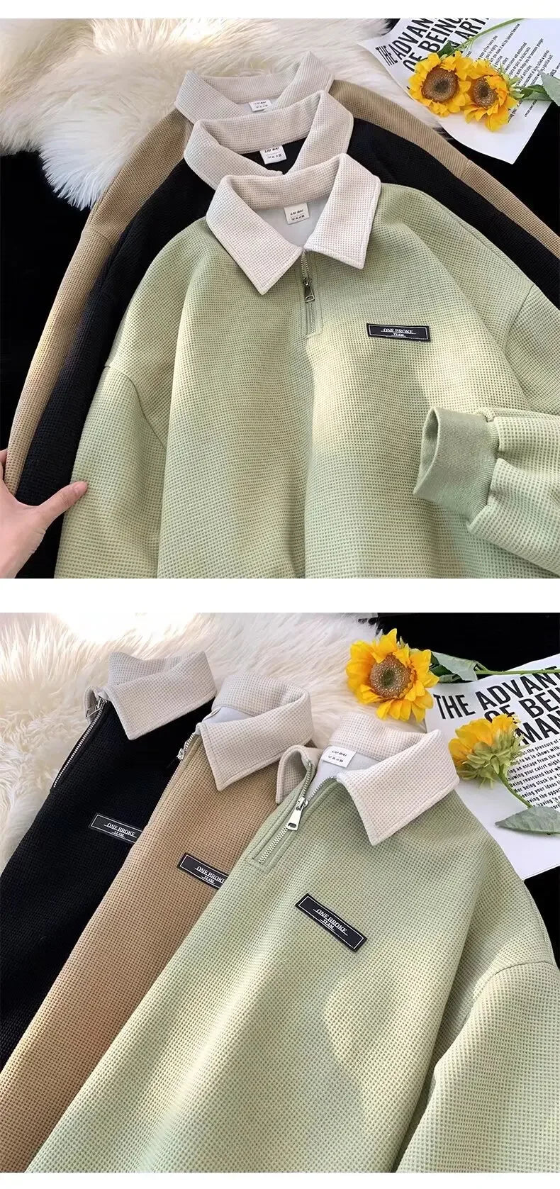 New 2025 Long Sleeve Polo Shirt Men's Spring Autumn Leading Edge Base Layer Top Trendy Chinese Brand Loose Fit Spring Wear