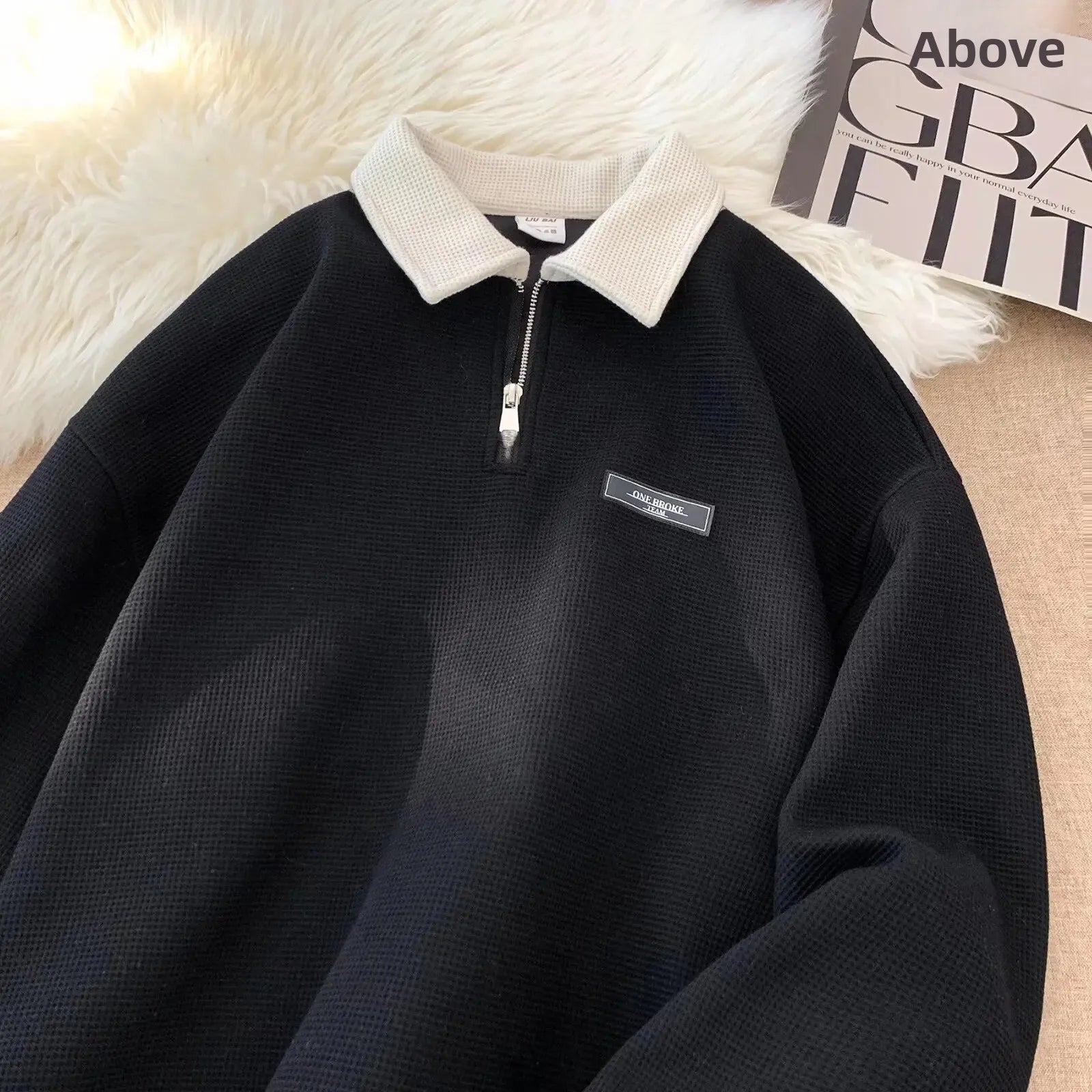New 2025 Long Sleeve Polo Shirt Men's Spring Autumn Leading Edge Base Layer Top Trendy Chinese Brand Loose Fit Spring Wear