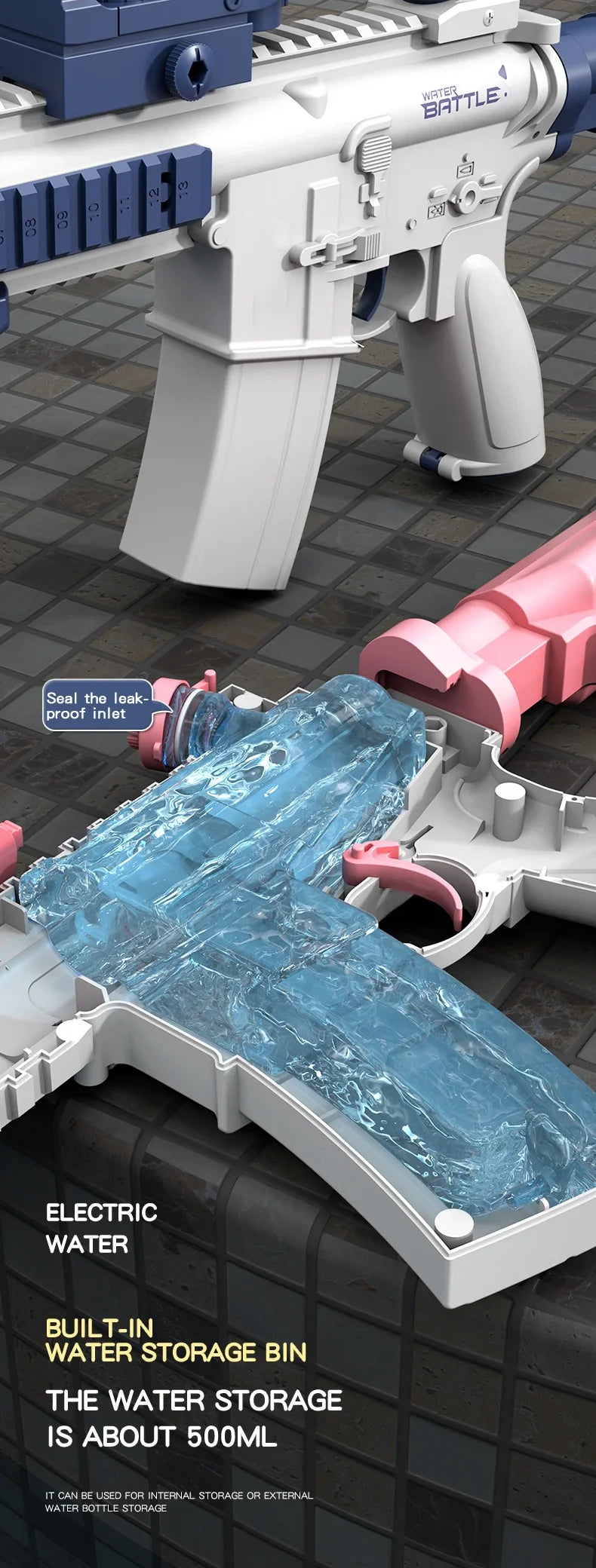 Electric Gel Blaster Toy Gun with Water Beads & Rechargeable Battery
