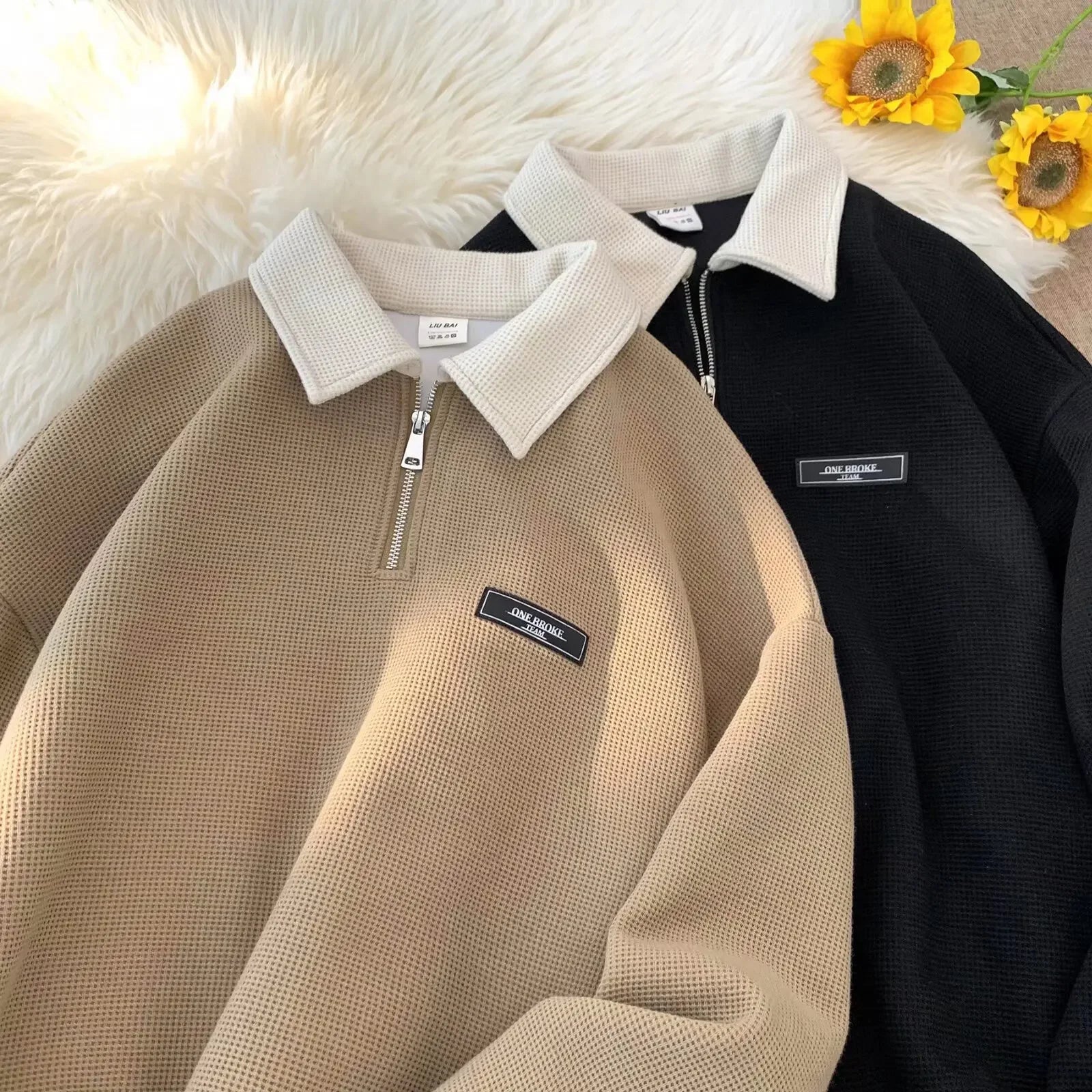 New 2025 Long Sleeve Polo Shirt Men's Spring Autumn Leading Edge Base Layer Top Trendy Chinese Brand Loose Fit Spring Wear