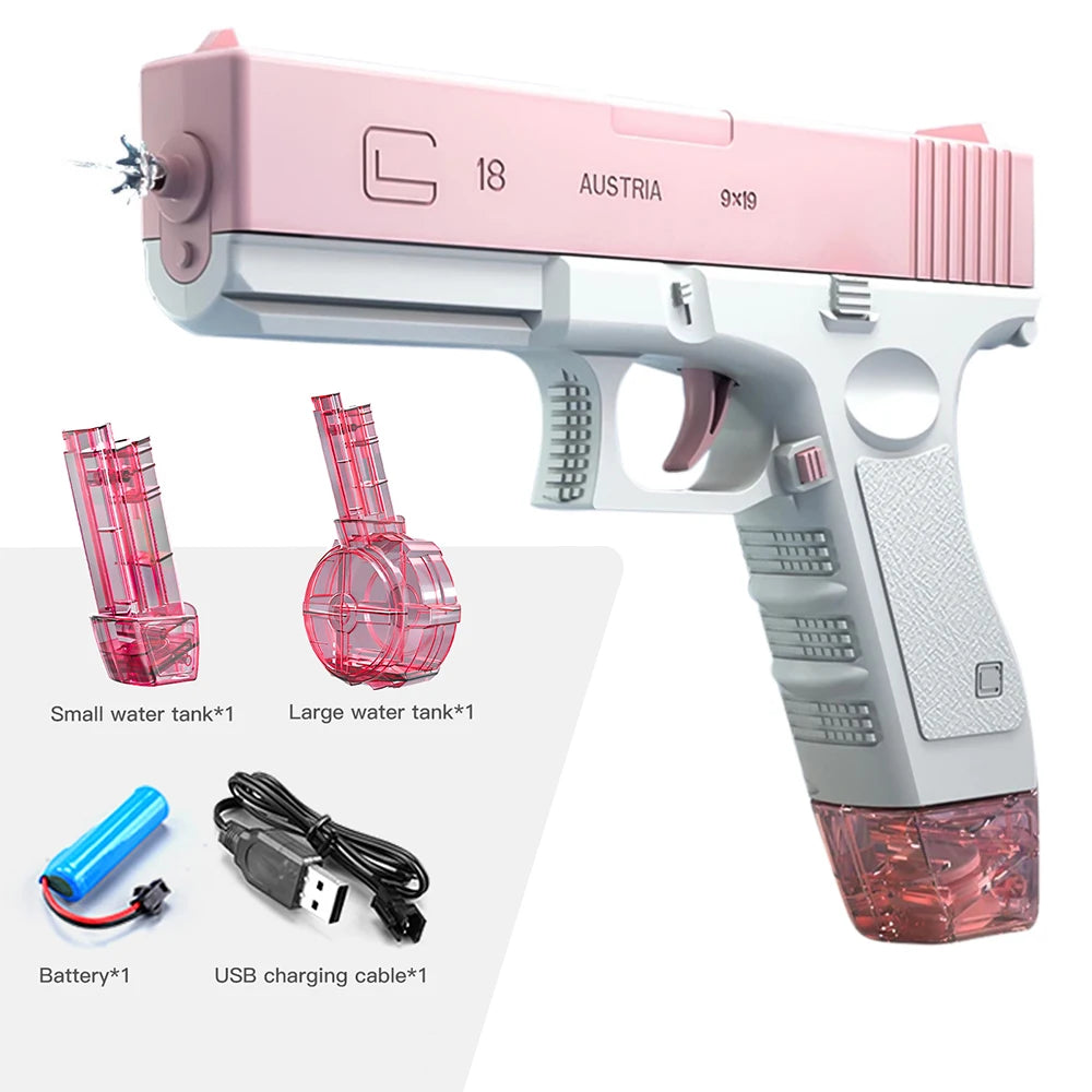 Electric Gel Blaster Toy Gun with Water Beads & Rechargeable Battery